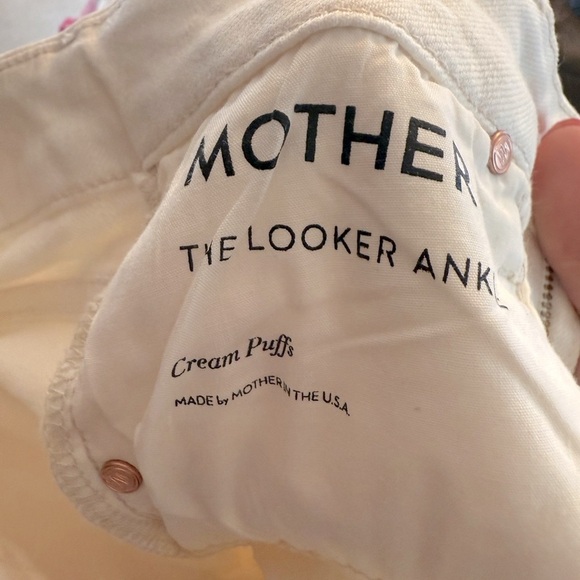 New With Tags Mother The Looker Ankle Jean Size 25 in cream puff 27.5” inseam - Picture 5 of 7